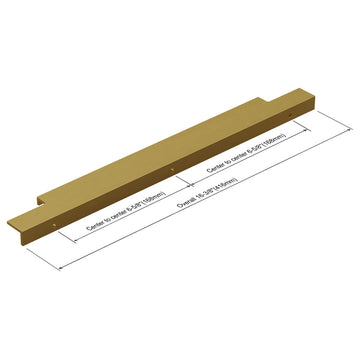 Dowell Series 3063 Handles, 16.4", 6.625" CTC, Golden, 3-Pack