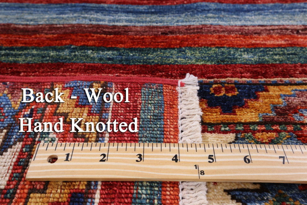 3' 10" X 6' 0" Hand-Knotted Khorjin Super Kazak Rug Q5228