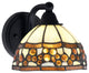 Paramount 1-Light Wall Sconce, Matte Black, 7" Roman Jewel Art Glass