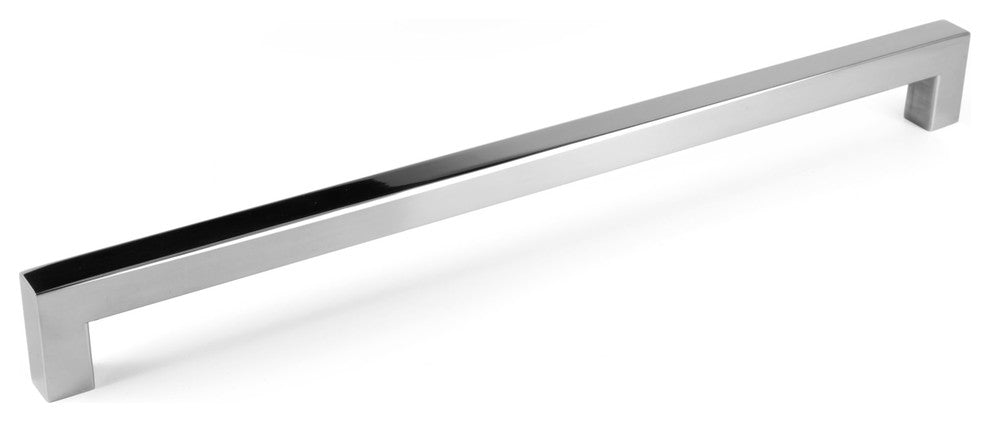Celeste Square Bar Pull Cabinet Handle Polished Chrome Stainless 14mm, 12.5"