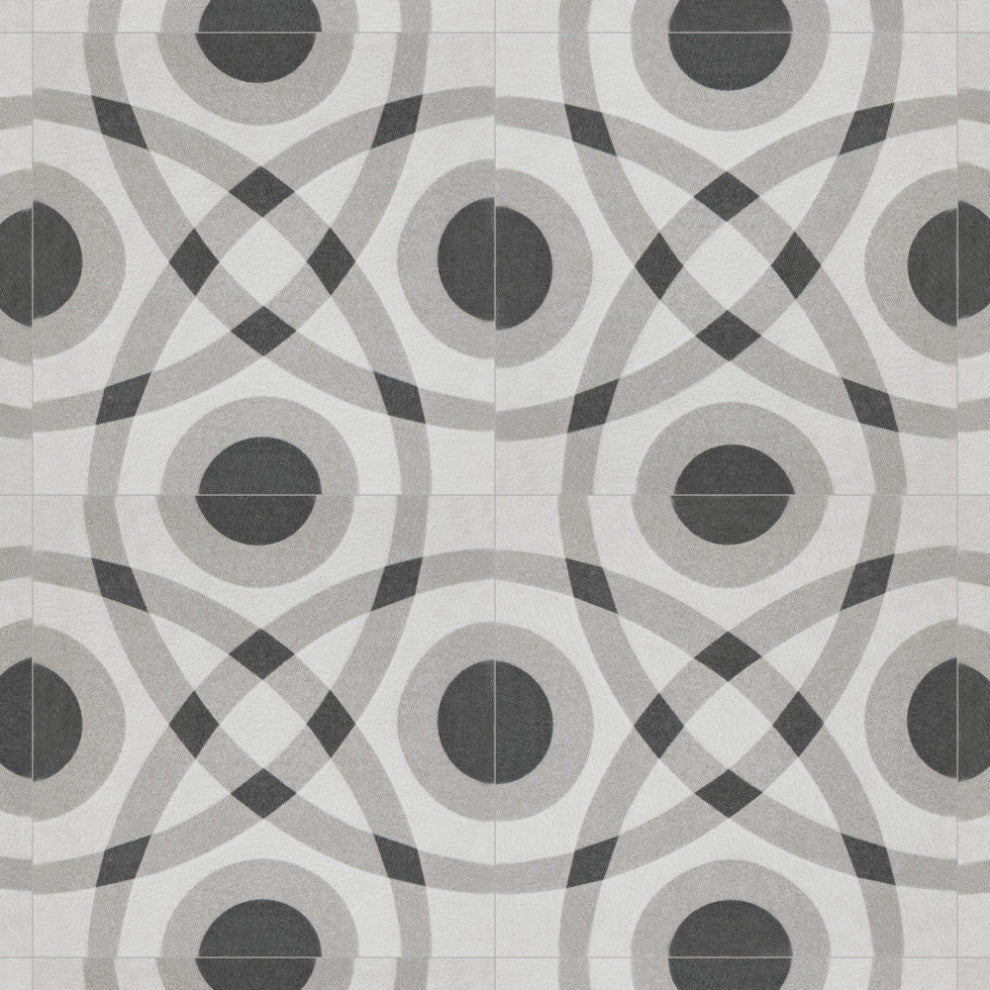Twenties Mini Ceramic Floor and Wall Tile, Circle