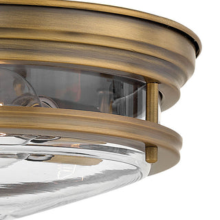 Hinkley Hadley Small Flush Mount, Brushed Bronze With Clear Glass