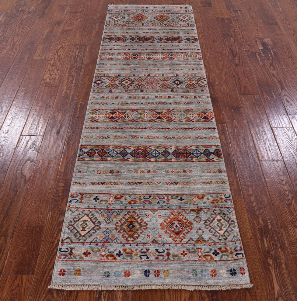 Super Kazak Khorjin Handmade Runner Rug 2' 5" X 7' 9" Q11029