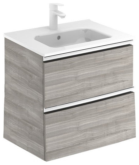 Royo Vida Collection 24" Bathroom Vanity with Sink, Sandy Gray, 2-Drawer