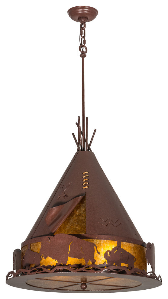 24W Teepee W/Buffalo Pendant