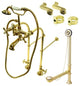 Kingston Brass Freestanding Clawfoot Tub Faucet Package With Supply Line, Polish