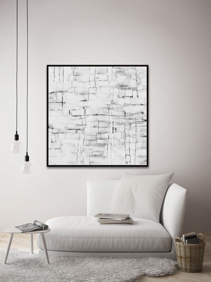 "Dream of Beauty" Floater Framed Painting Print on Canvas, 18x18