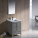 Oxford 24" Gray Traditional Bathroom Vanity, Faucet, FFT9151CH