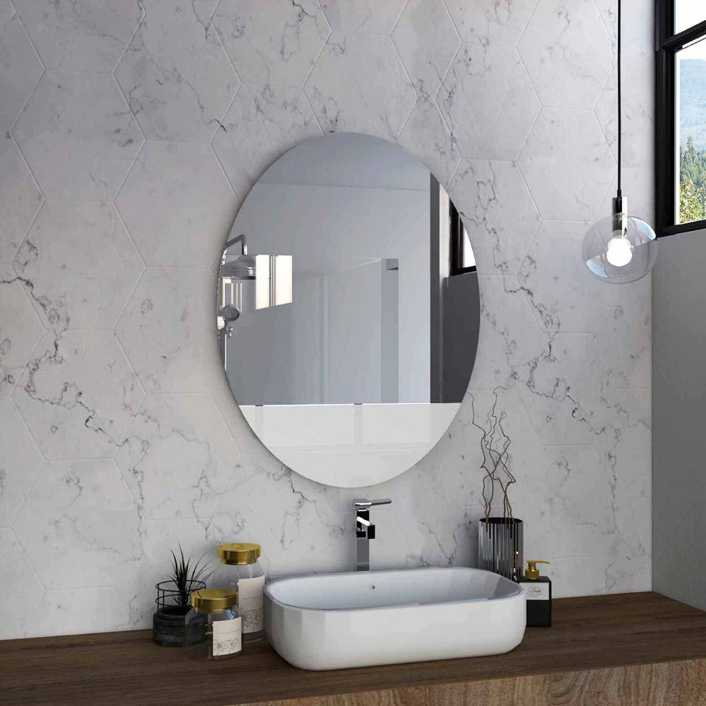 Honaunau Frameless Oval Mirror