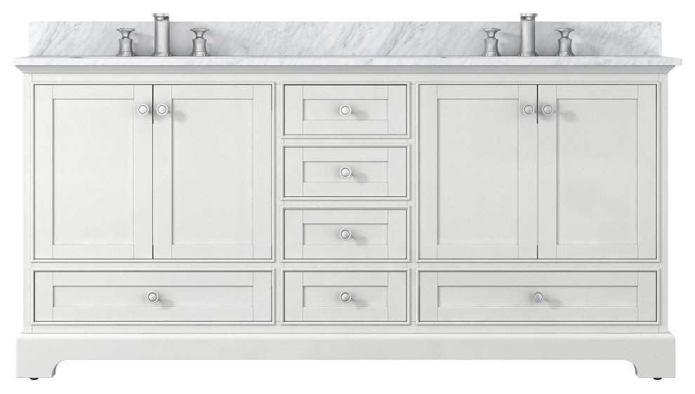 72 inch Matte Plywood Freestanding Bathroom Vanity Set Integrated Ceramic Sink