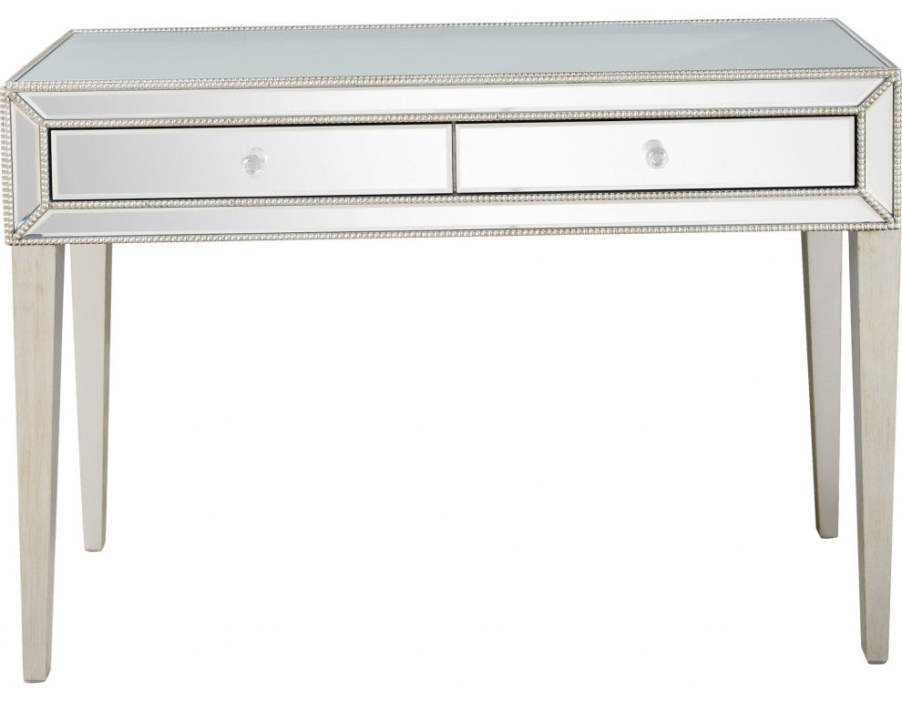 Silver Beaded Console Table