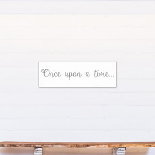Once Upon a time 12"x36" Canvas Wall Art, Gray