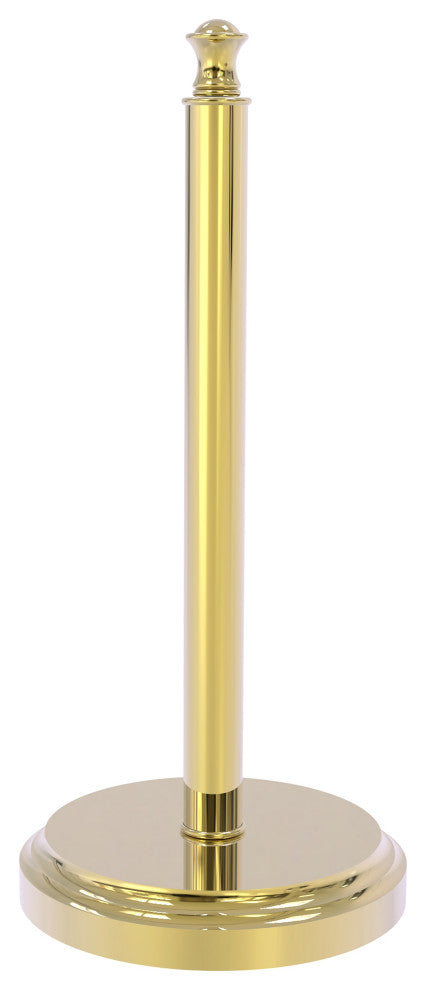 Carolina Counter Top Paper Towel Stand, Unlacquered Brass