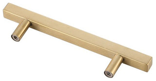 4" Center To Center Brass Modern Zinc Alloy Cabinet Pull, Pack