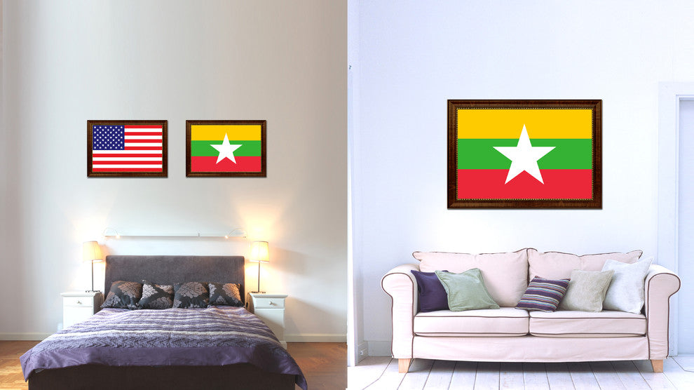 Myanmar Country Flag Canvas Print, 27"x39"