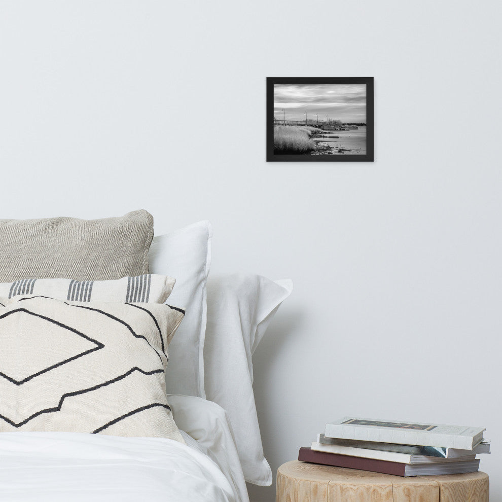 Historic New Castle 2 Coastal Landscape Framed Photo Paper Wall Art Prints, Black, 8" X 10"