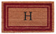 Burgundy Border 18"x30" Monogram Doormat, Letter H