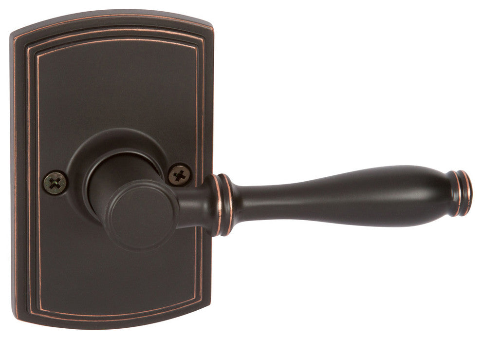 Delaney Hardware Italian Collection Sorado Series Dummy Lever, Edged Oil Rubbed