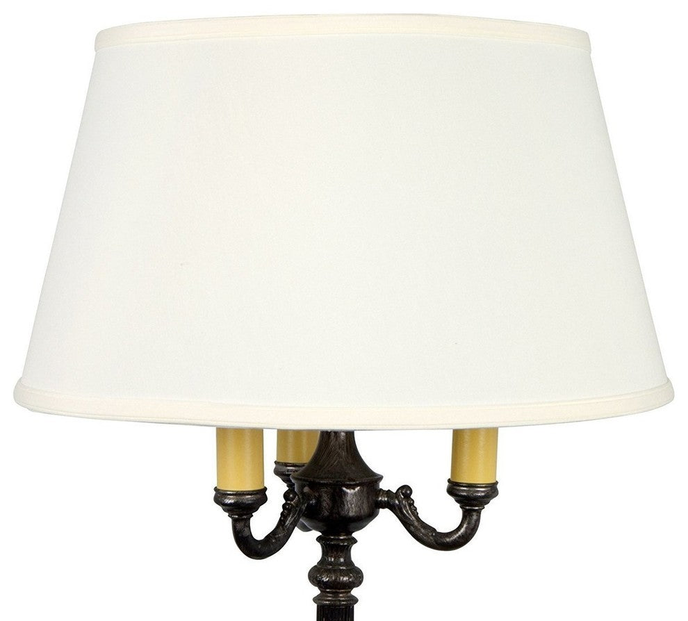 White Linen 19" Barrel Drum Floor Lampshade Replacement