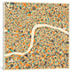 "Abstract City Map of London" by Jazzberry Blue, 26x26x1.5