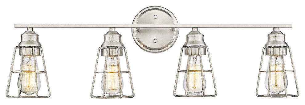 4 Light 32" Brushed Nickel Vanity Light
