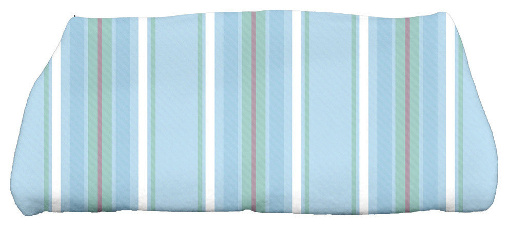 Multi-Stripe, Stripe Print Bath Towel, Light Blue