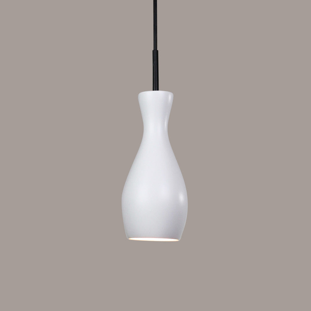 Amphora Mini Pendant, Satin White