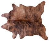 2'x3' Natural Calfskin Rug, Zebu