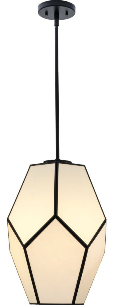 Latham Collection 1-Light Contemporary Pendant, Matte Black