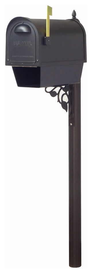 Classic Mailbox With Newspaper Tube, Locking Insert & Albion Mailbox Post