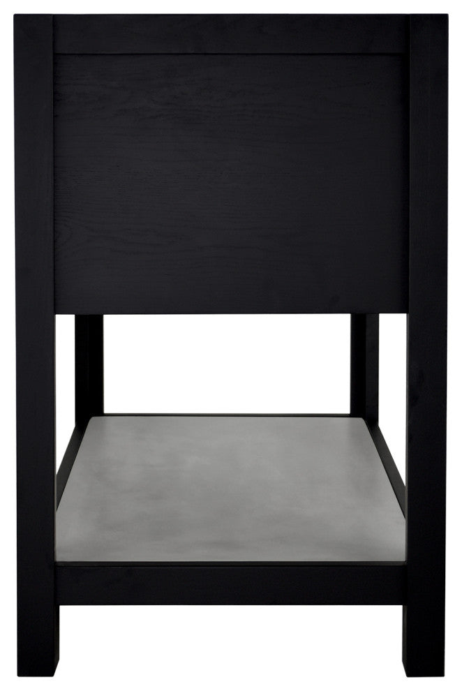 Solace Vanity Set with Palomar Vanity Top and Sink, Ash, Midnight Oak, 30"