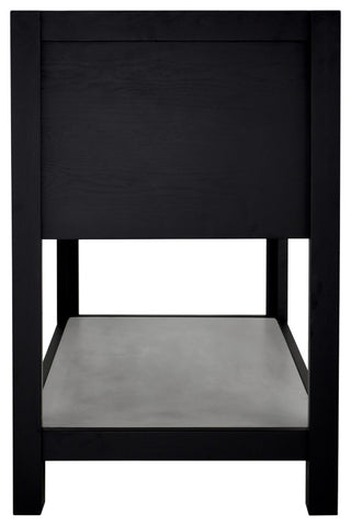 Solace Vanity Set with Palomar Vanity Top and Sink, Ash, Midnight Oak, 30"