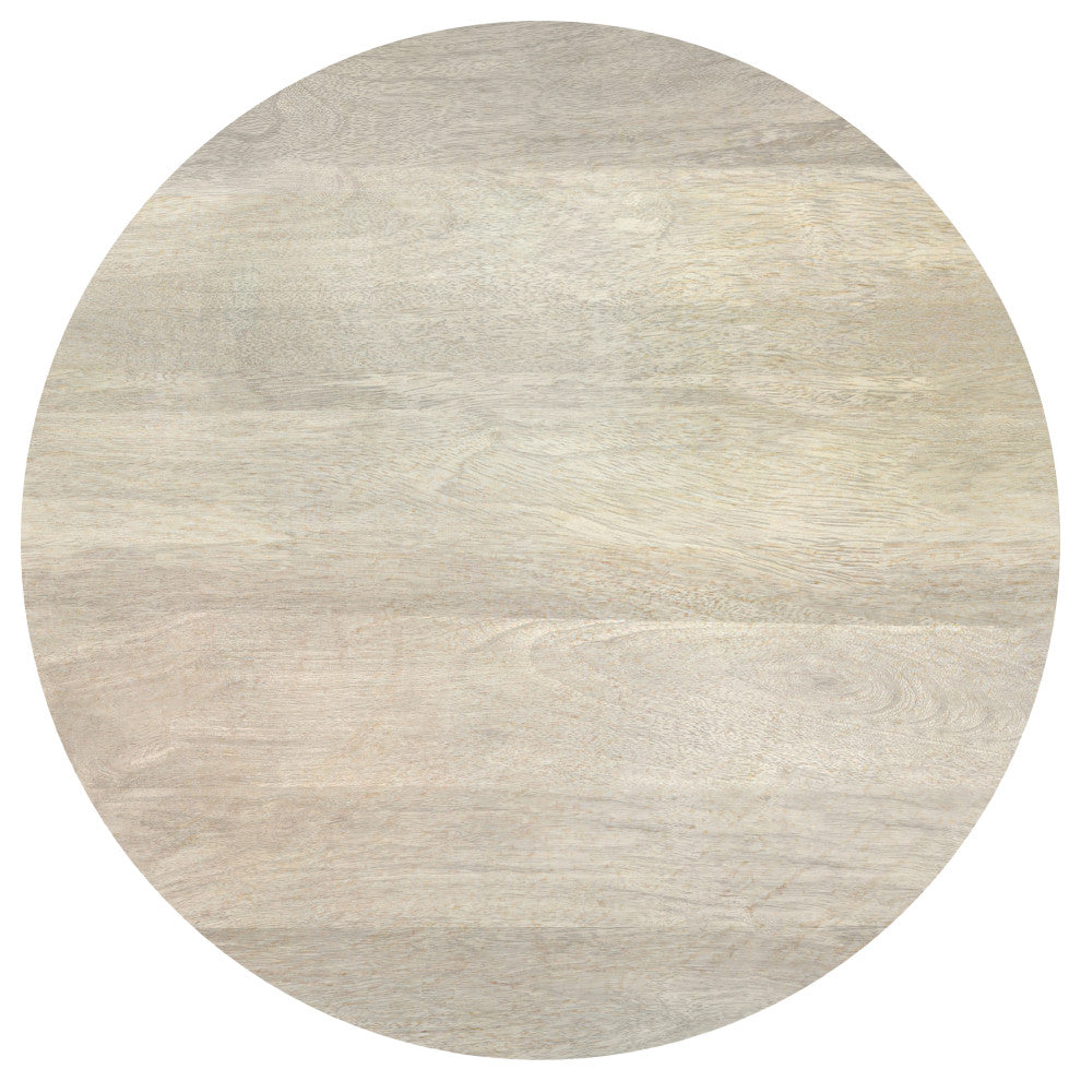 Finchley SOLID MANGO WOOD Side Table, White Wash