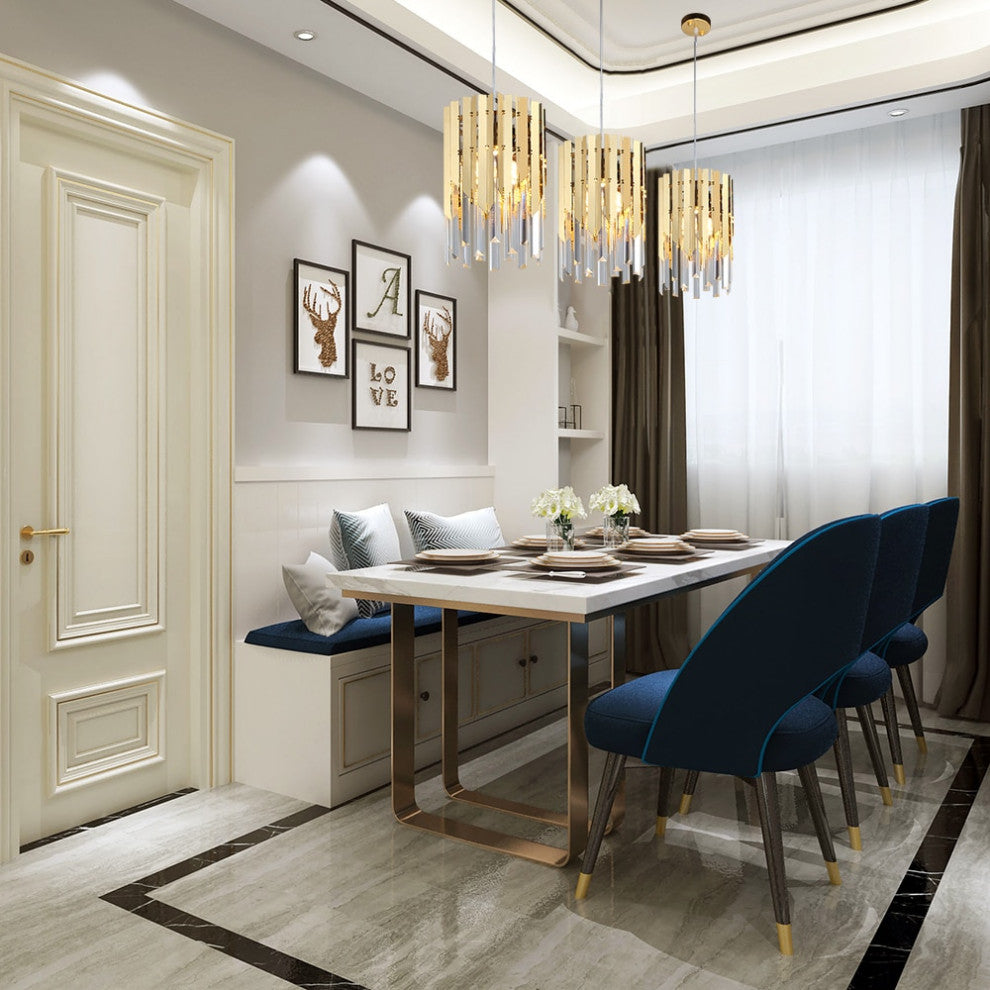 Gold Plated Crystal Pendant Fixture By Morsale