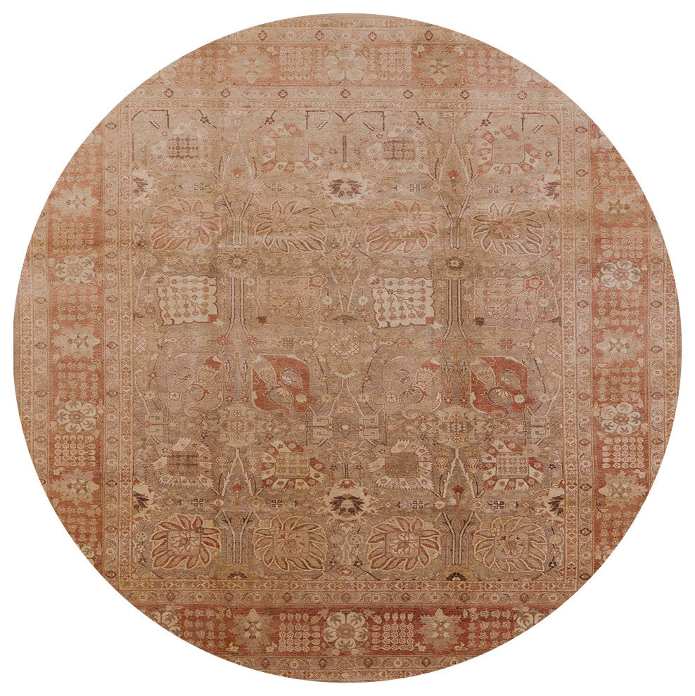 Ahgly Company Indoor Round Mid-Century Modern Area Rugs, 7' Round