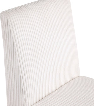 Benson Upholstered Dining Chair, Cream, Microsuede Corduroy