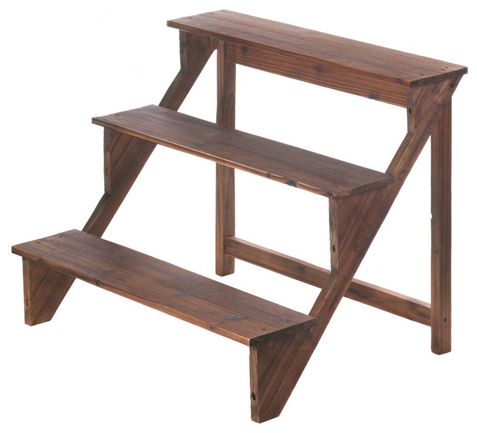 Wooden Steps Plant Stand