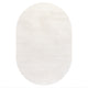 Haze Solid Low-Pile Runner Rug, Cream, 3 X 5 Oval