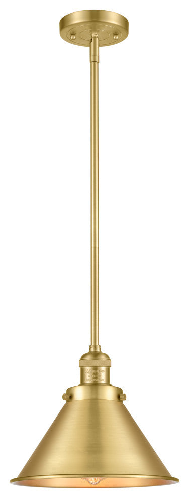 Briarcliff 1 Light Mini Pendant, Satin Gold, Satin Gold