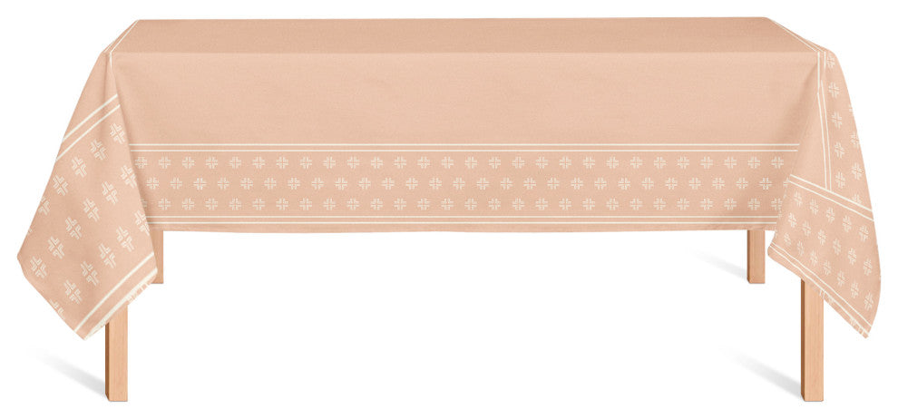 Blush Mudcloth 58x102 Tablecloth