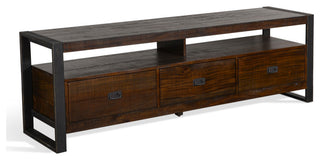 78" TV Stand Media Console Modern Rustic Industrial Cabinet