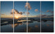 "Sunset at La Perhouse Beach" Canvas Print, 4 Panels