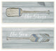 Shore And Sea Oars Beach Ocean Coast Wood Painting, 7"x17"