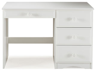 Essentials Writing Desk with Four Drawers, White