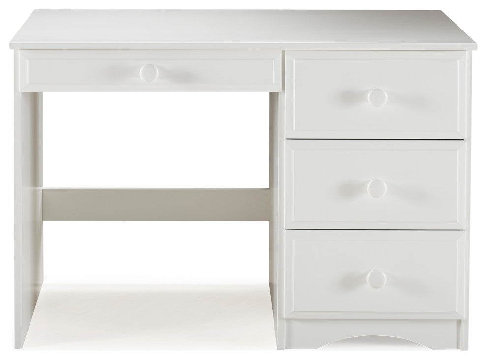 Essentials Writing Desk with Four Drawers, White