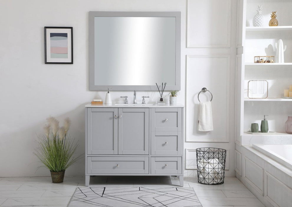 22" Traditional Grey-Light Bathroom Vanity