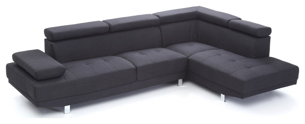 Milan Sectional, Black