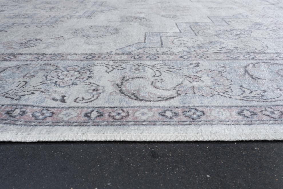 Sonoma Calanthe Gray, Blush, Blue, Ivory Viscose Area Rug