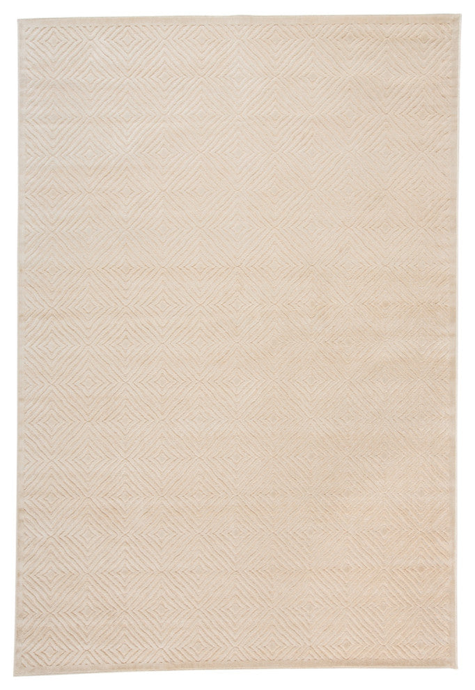 Weave & Wander Soho Zam Soft Chenille Rug, Ivory, 5'3"x7'6"