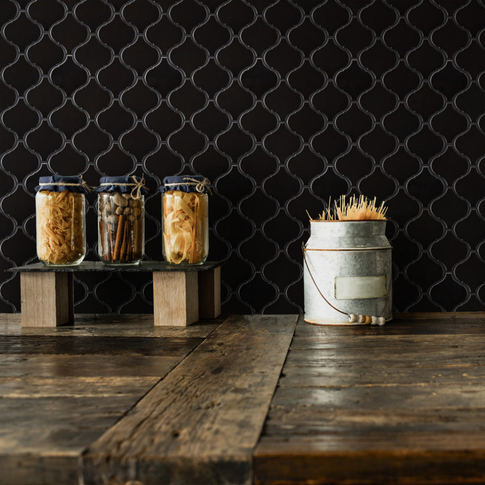 Metro Lantern Matte Black Porcelain Floor and Wall Tile